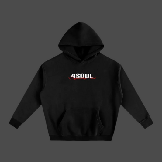 4Soul Bodybuilding Club Oversized Black Hoodie